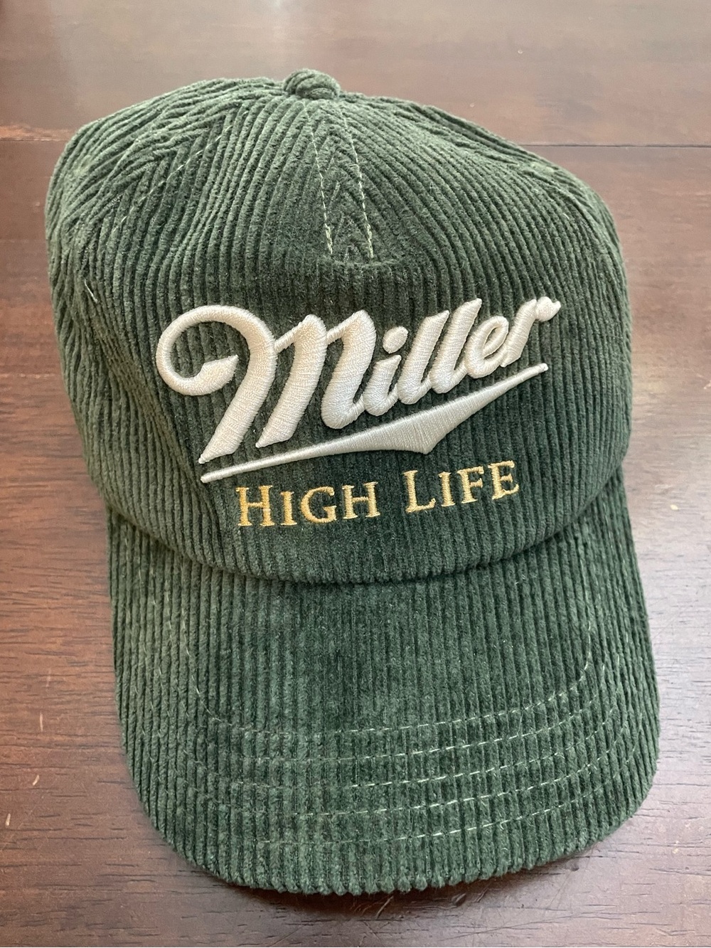 Miller High Life Embroidered Corduroy Snapback Hat American needle